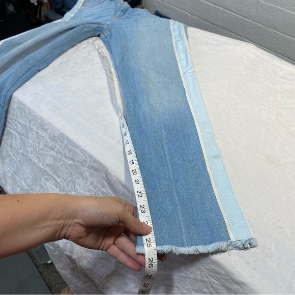 $278 Veronica Beard Carly 11" Kick Flare Side Stripe High Rise Denim Jeans 28 - Picture 11 of 15